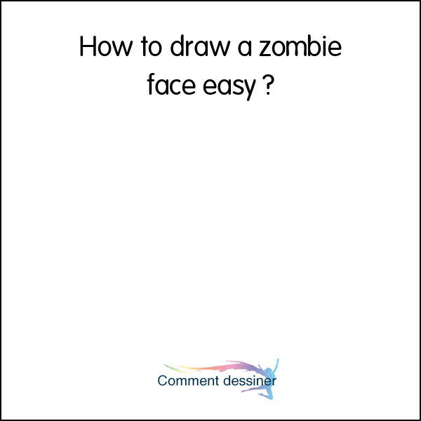 How to draw a zombie face easy